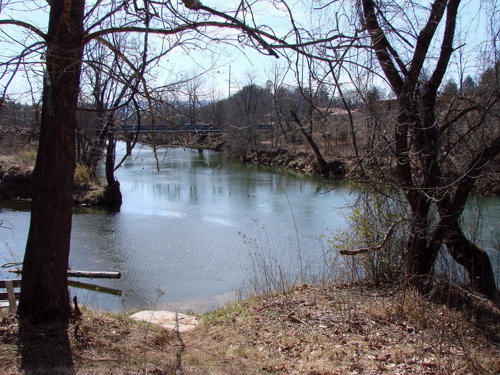 Where the Cullasaja River joins The Little Tennessee River by jeangregoryevans