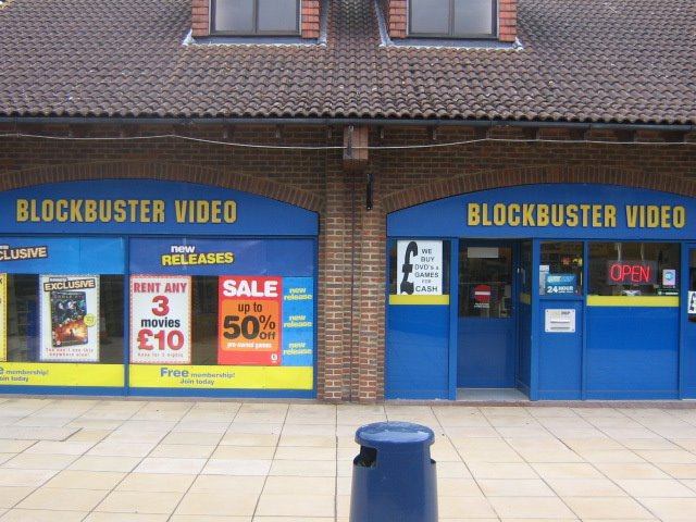 Blockbuster Video - A small Chineham video store by Robert'sGoogleEarthPictures