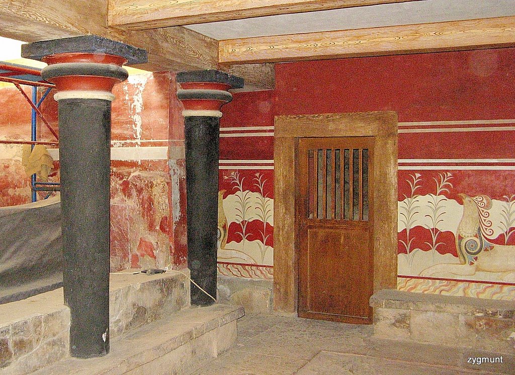 Knossos sala tronowa pałacu Minosa by Zygmunt Papużyński