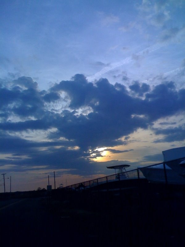 Tuckerton NJ Boat Yard Sunset by royalodoyle