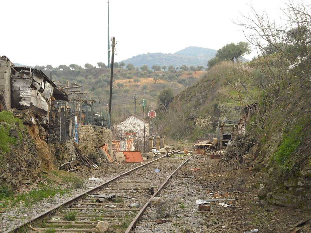 Abandono de la vía del ferrocarril internacional que llegaba a Oporto y que dejó de utilizarse en 1985. Febrero 2009 by viajeroandaluz