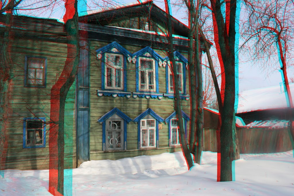 The old house - stereo anaglyph by Betskih Dmitrii