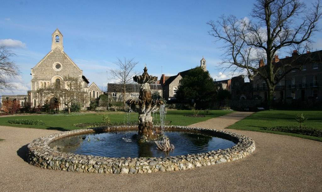 Forbury Gardens, Fauntain, looking East, 3.3.09 by m.miguez2