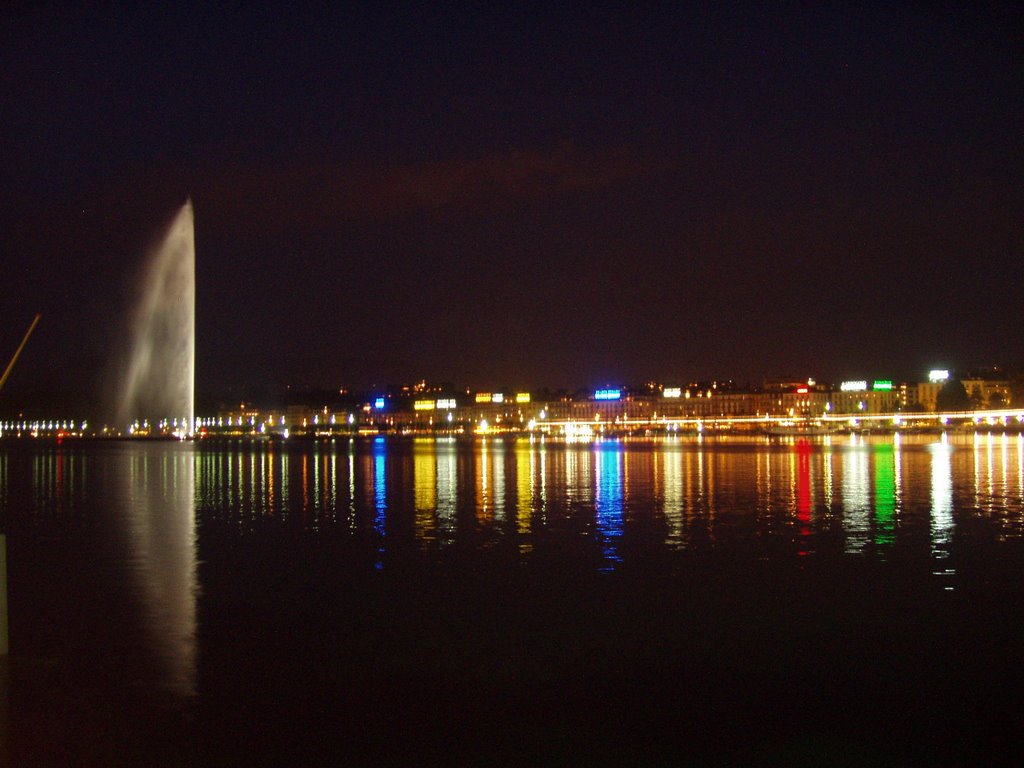 Jet d'eau by night by byniekkkk