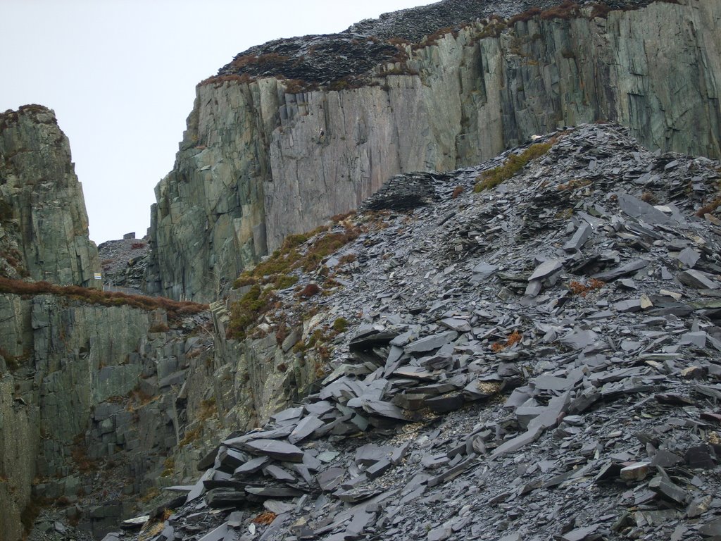 Can you see the climber on the quarryman by John Mulder