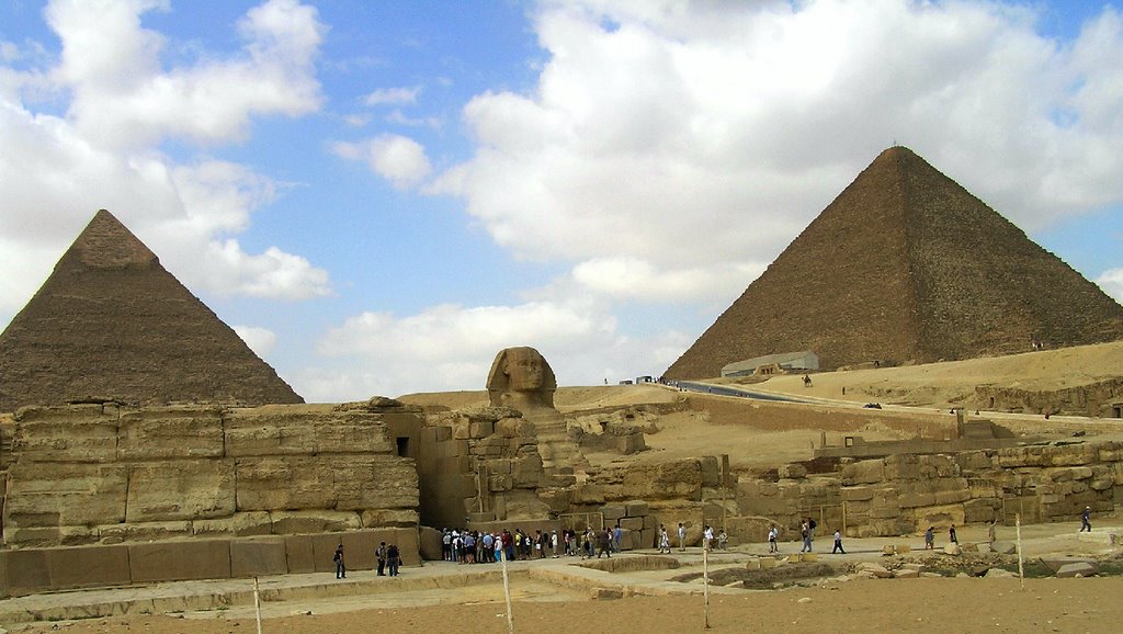 Two Pyramids and the Sphinx! by Medhat I.