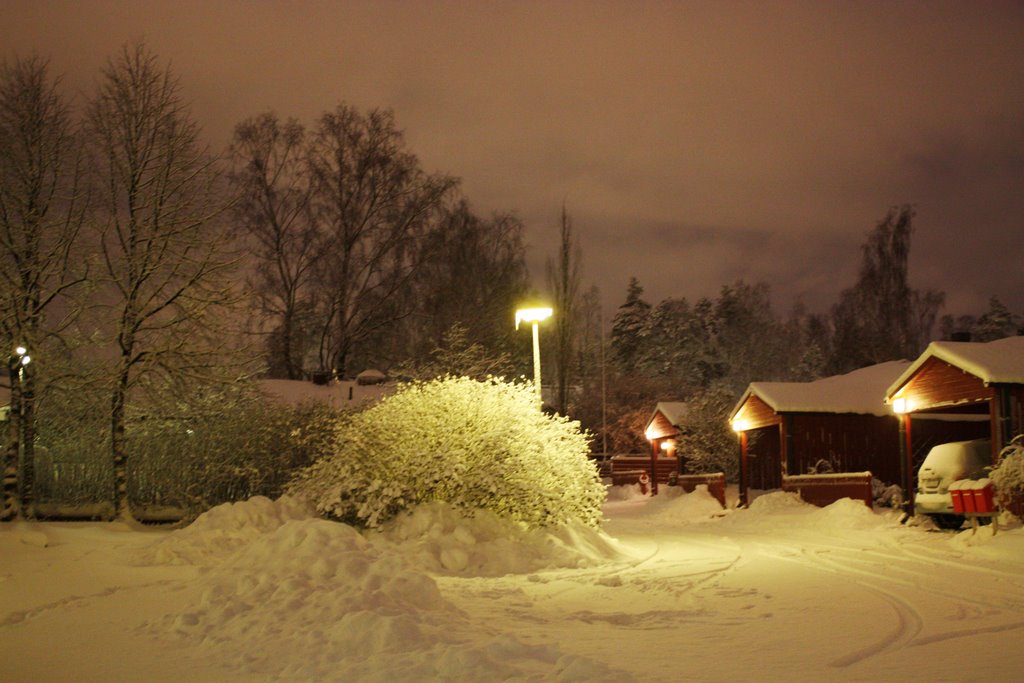 Jussilanpiha on a snowy morning in November 2008 by Annelis