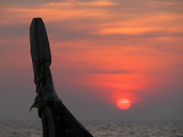 Goa sunset from fishing boat by snorth