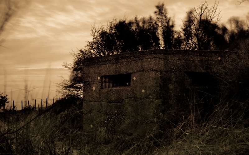 Pill box overlooking Folkestone and the Channel by Badgerbait