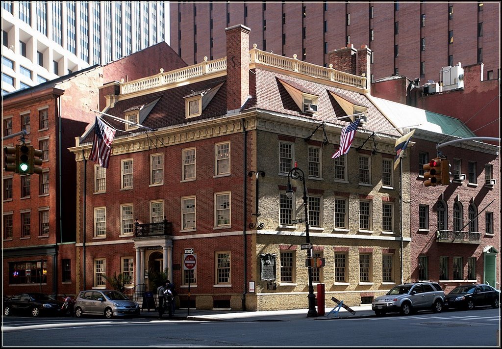 Fraunces Tavern - Pearl Street, NYC - October 2008 . . . . A 1904 recreation, this building stands on the site of the original tavern where on December 4, 1783, General George Washington bid farewell to his troops, before returning to Mount Vernon, Virginia. by LuciaM