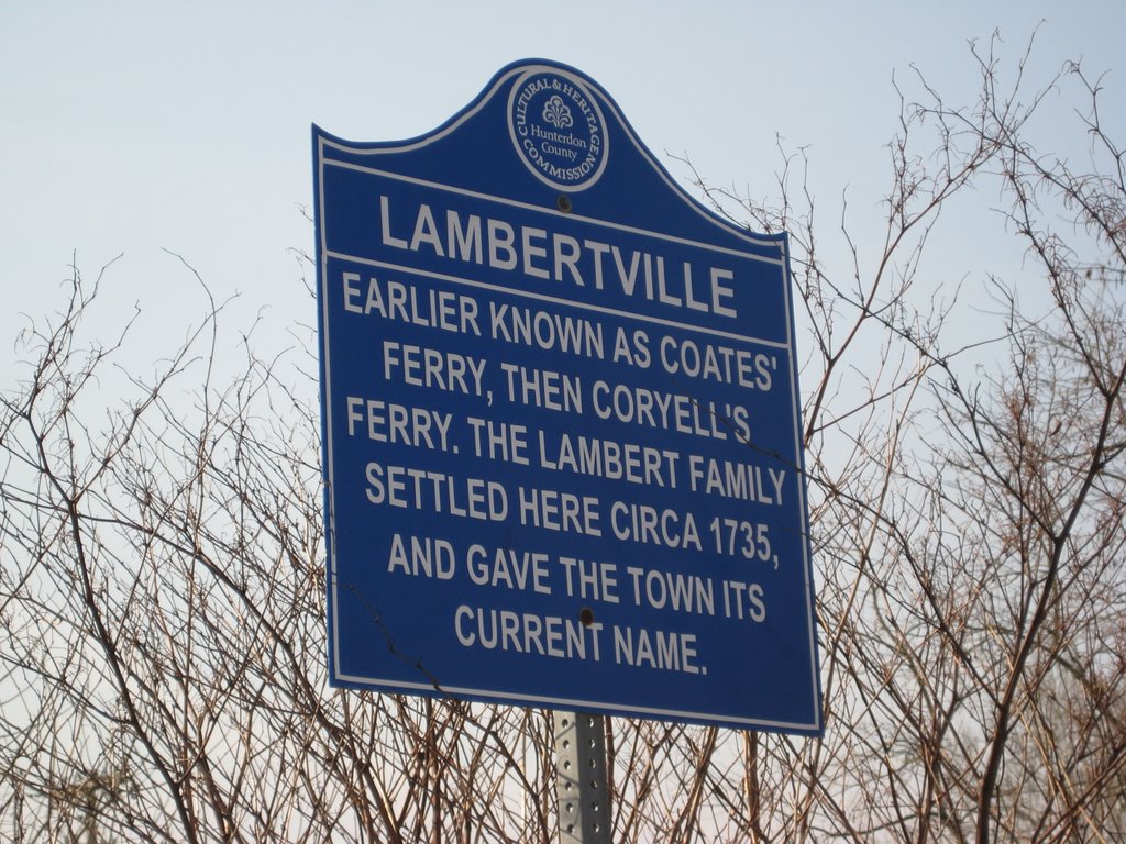 Lambertville Marker by alanedelson