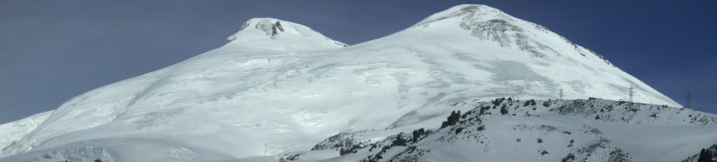 Two peaks of Elbrus, 3500 m., January 2009 by Walk Real Slow