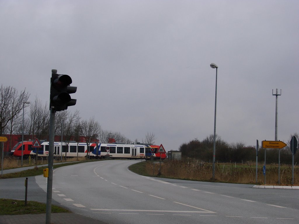 Hafentörn Büsum, Blick Richtung Norden, März 2009 by Dan-Fan