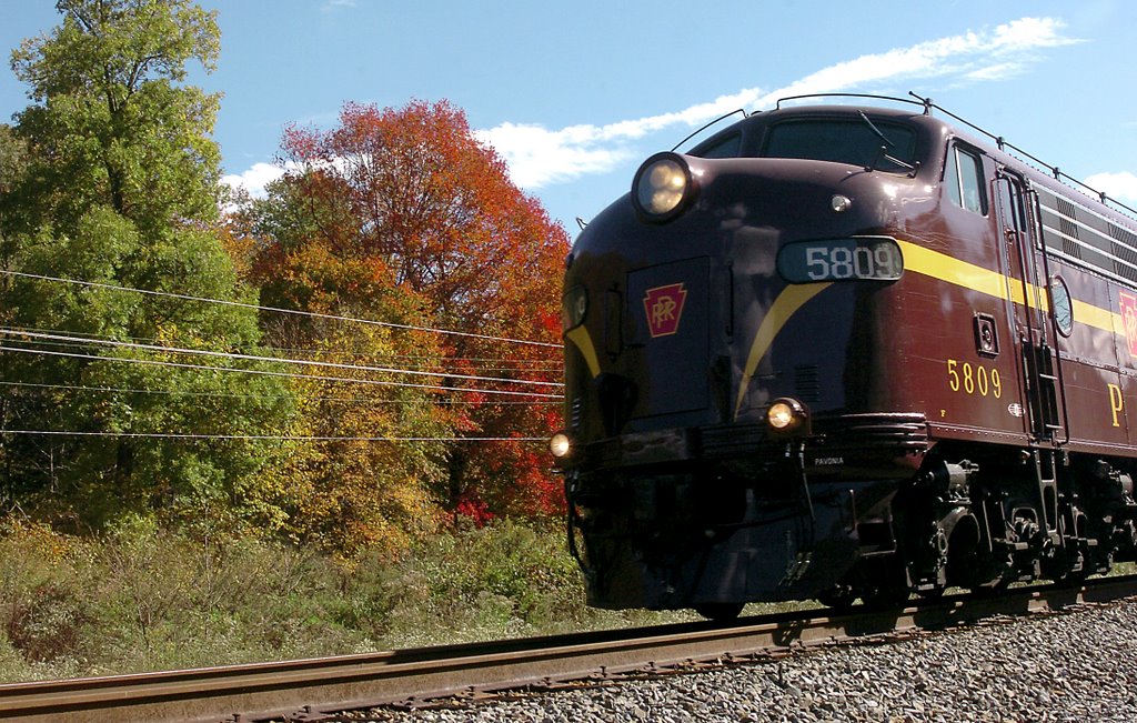 Locomotive on the Tracks in Renovo, Clinton Co., PA by ccoleman