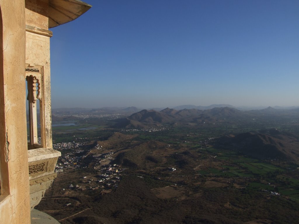 View from Sajangarh palace by Sai A