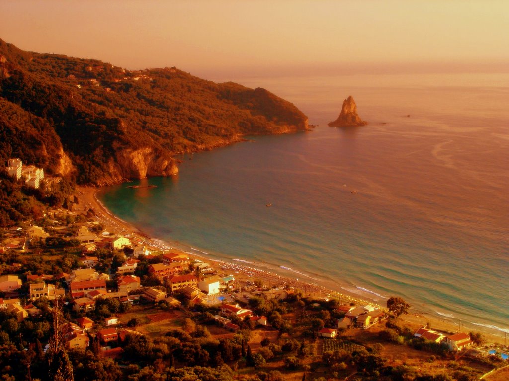 Agios Gordios' panoramic view... by tetrakinitos