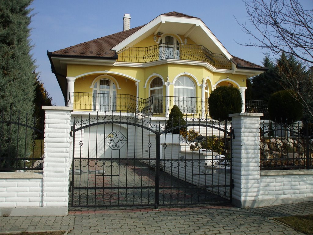 Rákoskert, Tiszaörs utcai új villa, déli napfényben, 2009 március 1-én by Vastalicska