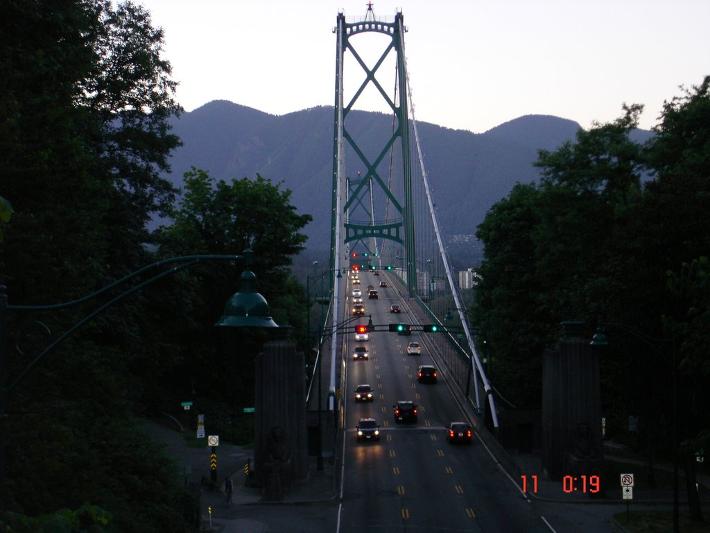 LIONS GATE BRIDGE SEEN FROM STANLEY PARK, VANCOUVER (Nilda) by Nilda Rodriguez