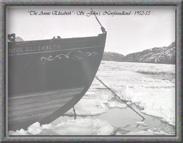 SAILBOAT ANNE ELIZABETH, ST. JOHN'S, NFLD. = CIRCA 1952-53 by TEABERRYEAGLE