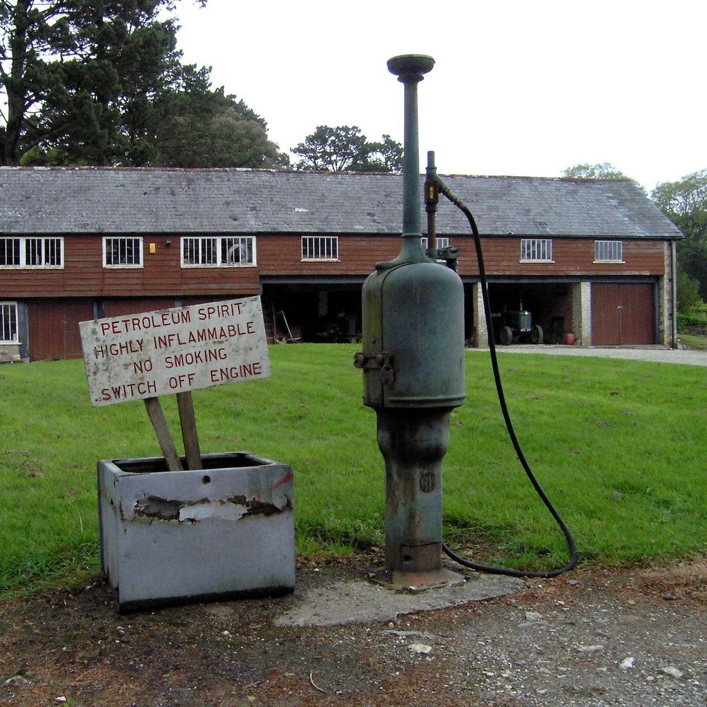 Boconnoc Cornwall Old Petrol Pump by Gordon Whorwood