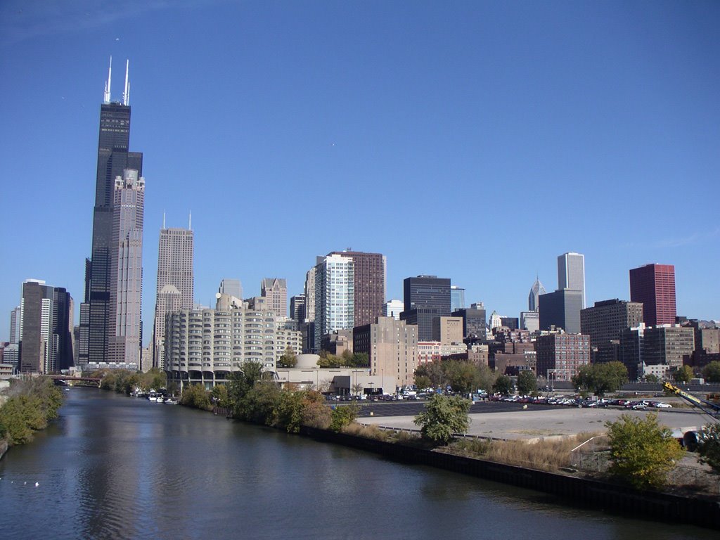 Sears Tower and Chicago River by smartest