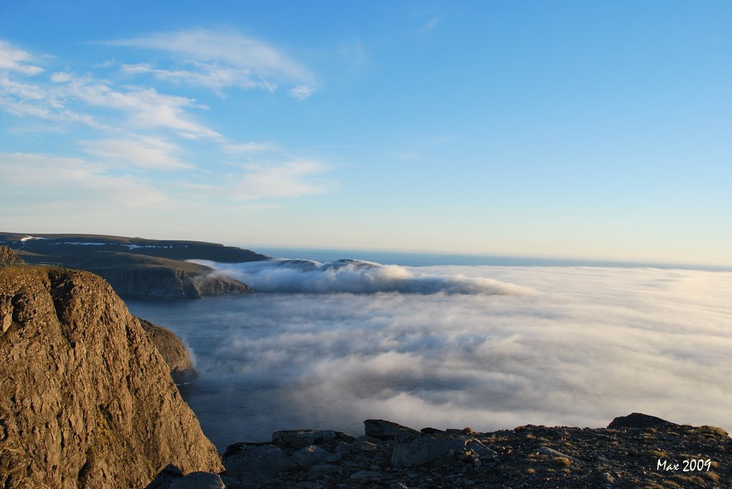 Norway - North Kap - The Fog and Sun of Midnight by Max Perrini