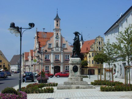 Rain, Rathausplatz by Adalbert Riehl