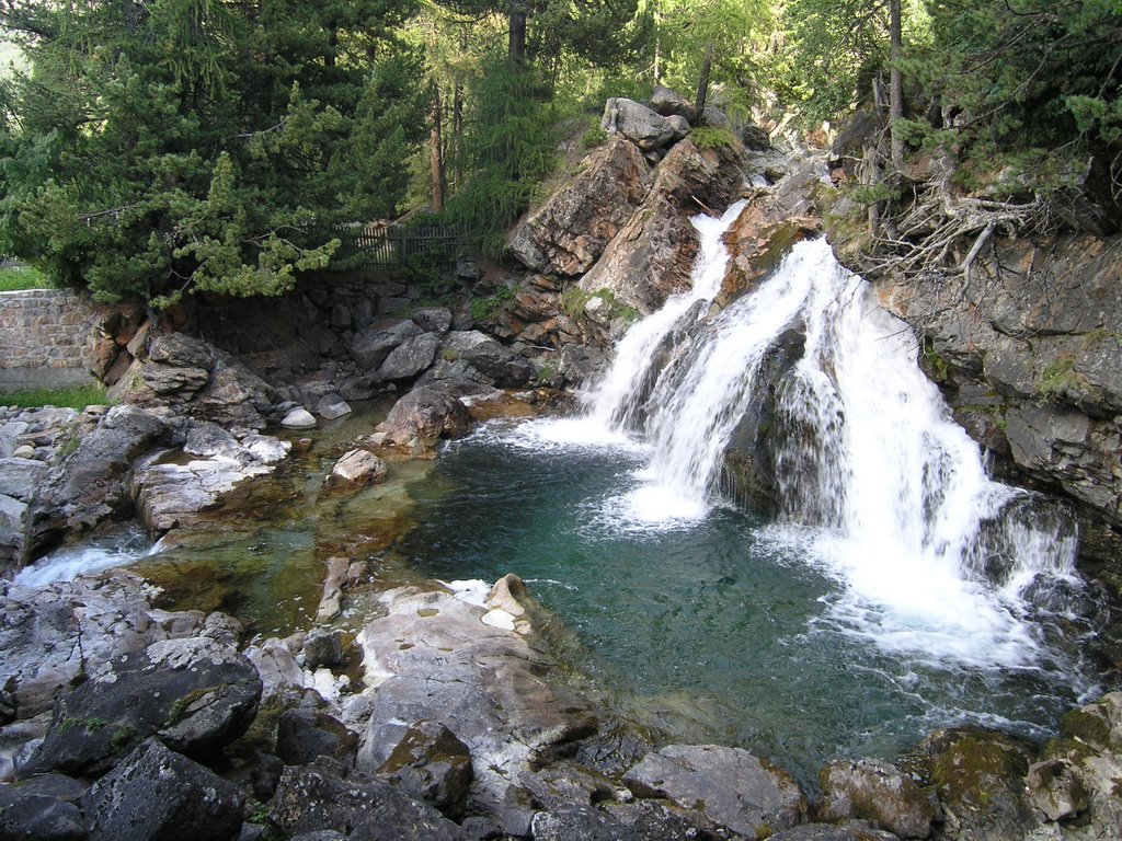 Waterfall near Morteratsch station by costante.c