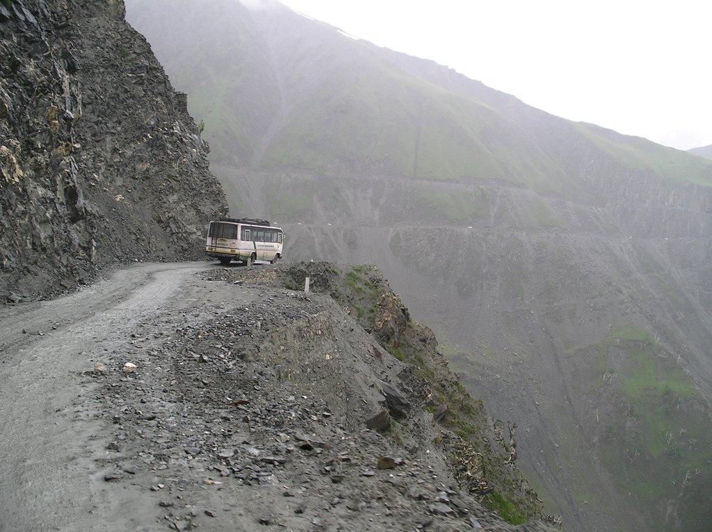 Zojila Pass -On Road by Yogesh Gupta