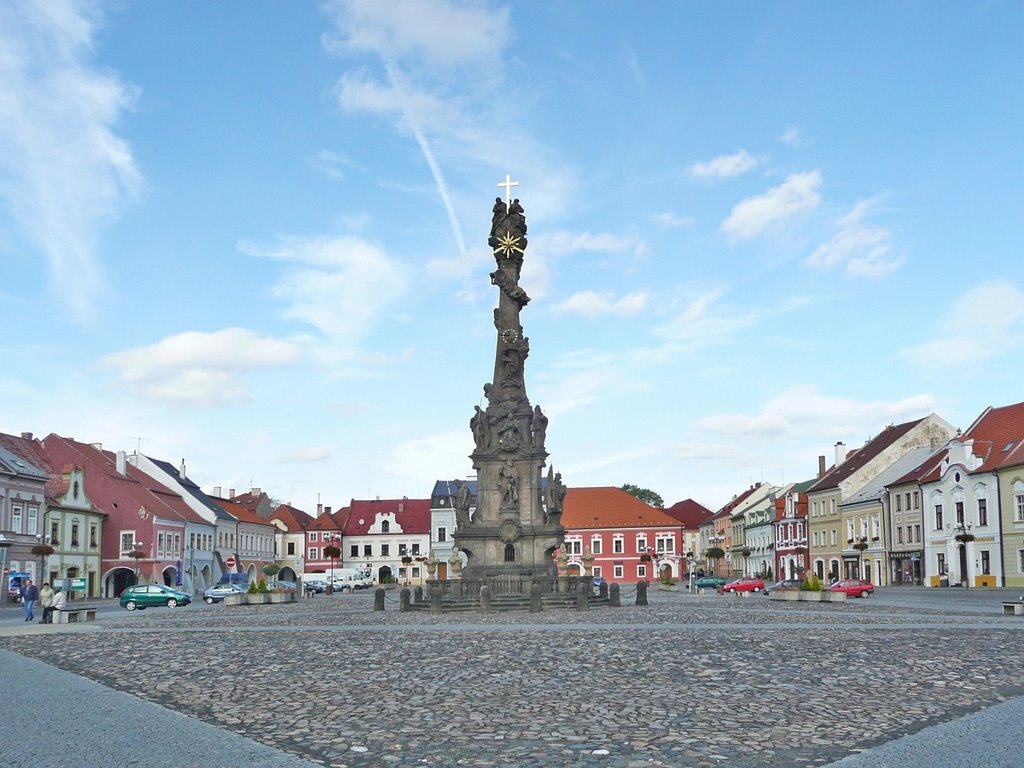 Kadan (Kaaden) - Markt mit Dreifaltigkeitssäule by Rudolf Henkel