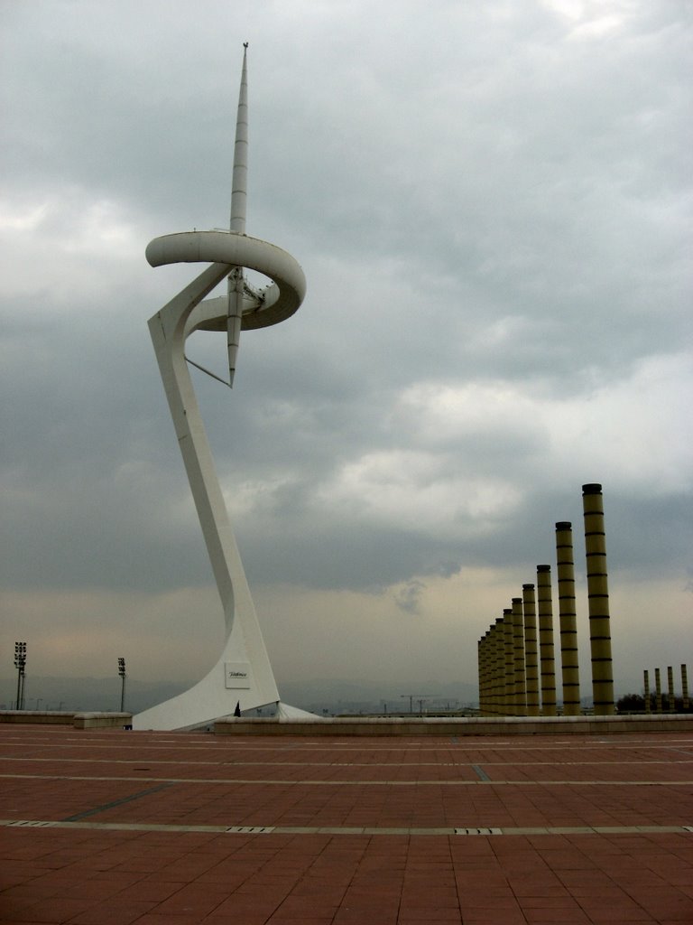 Barcelona, Montjuïc, Torre de Calatrava by patpanic