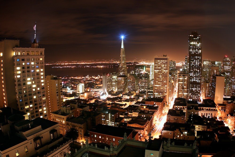 San Francisco at Night by sfxeric