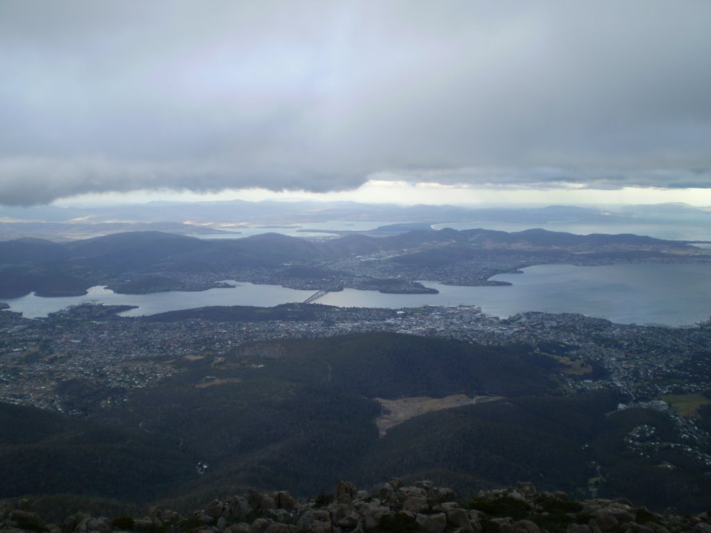 Hobart from mnt. Wellington by VladROM