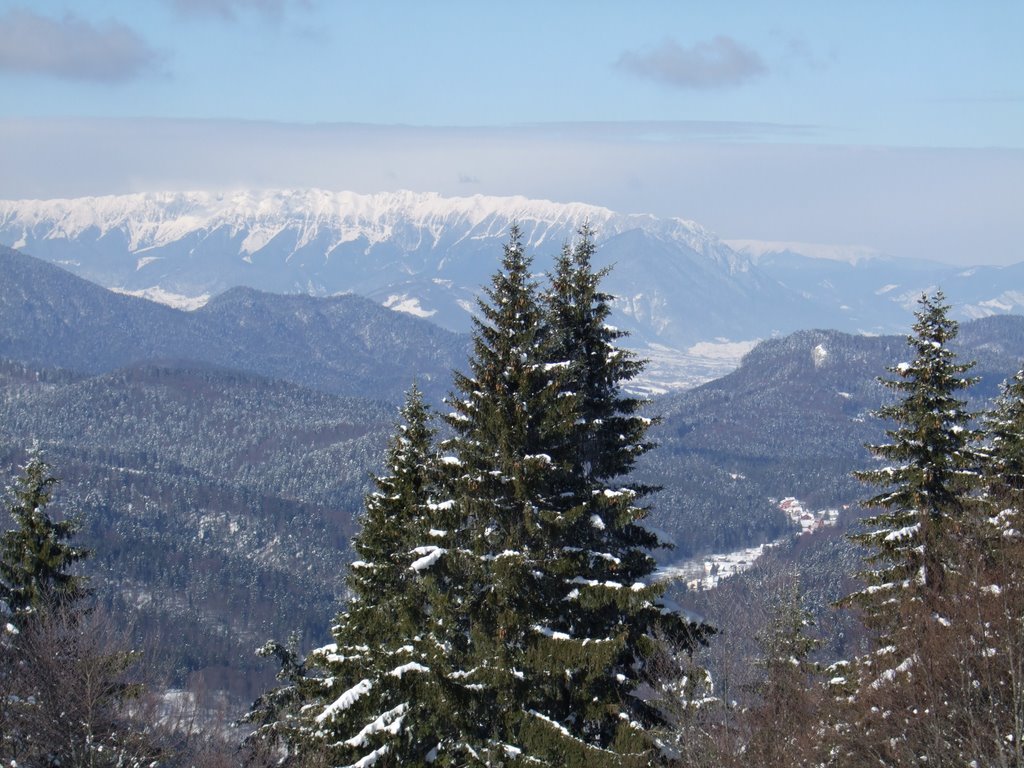 Muntii Piatra Craiului vazuti de la Clabucet Plecare by Estrela Avramovici