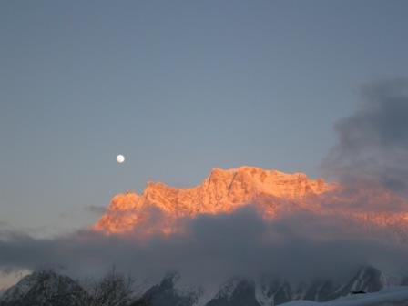 Lermoos Sunset over Zugspitz by Ron Jolley