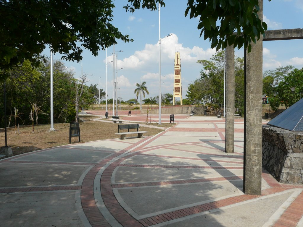 Monumento ombligo de Colombia Alto de Menegua, Puerto López, Meta, Colombia by vectoramazonas