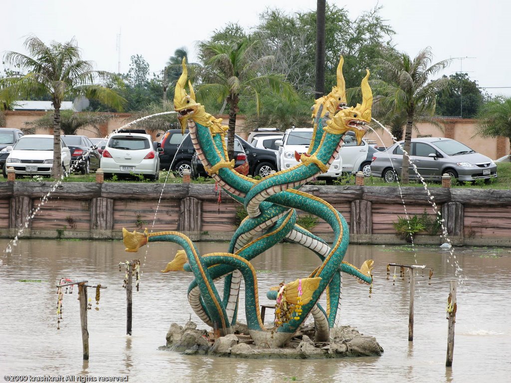 Payanak fountain at Pattaya Floating Market by krashkraft