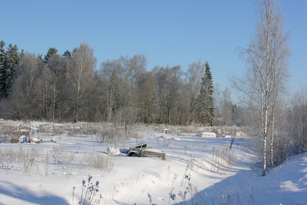 Maunula Tuusulanväylän lähistöä by T.K.Sundvall