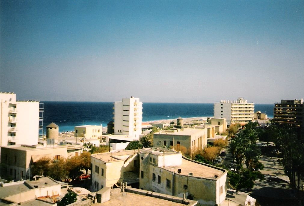 View from the roof of the hotel towards the sea (1996) by argusradim