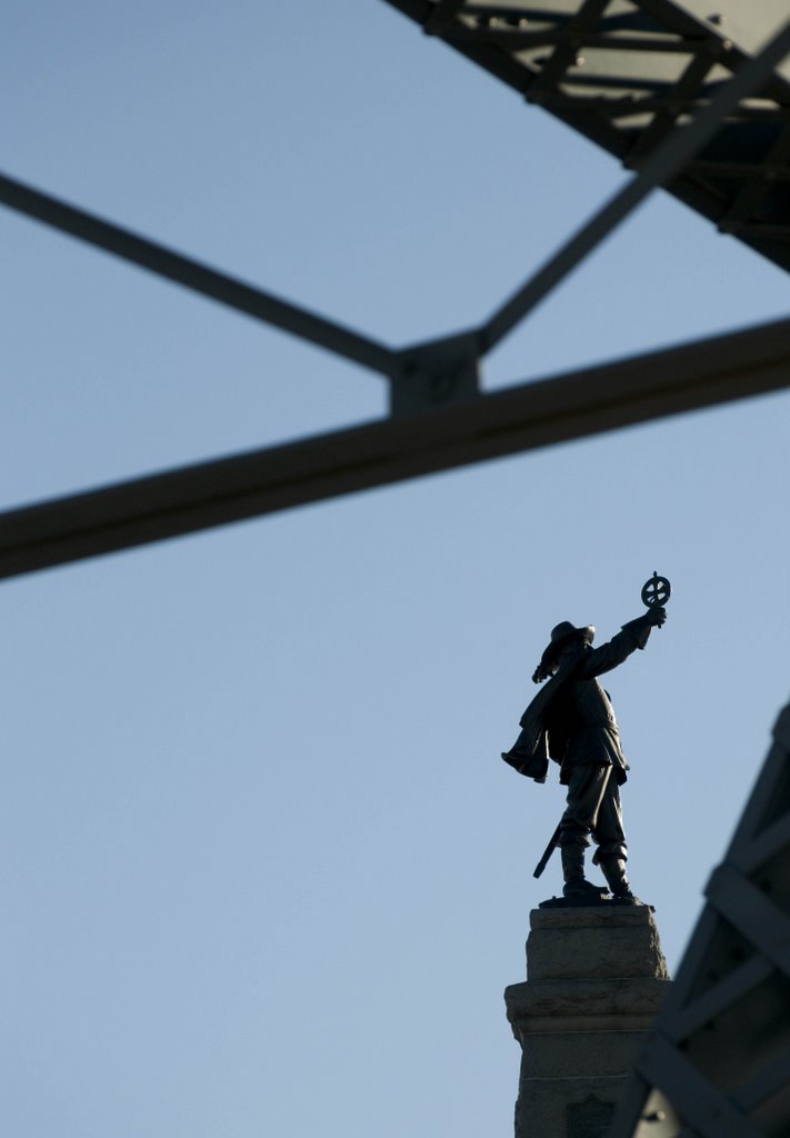 Ottawa Statue Through Alexandria Bridge by Patrick Chondon