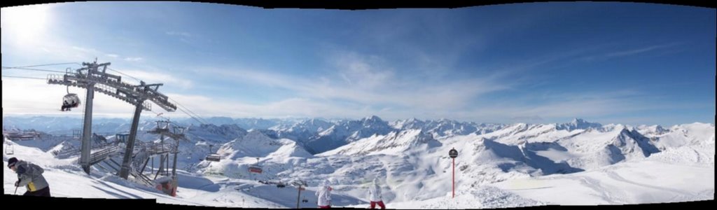 Panorama view over the Mölltal Glacier ski resort by ing.th.hahn