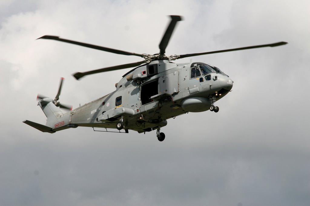 RN Merlin HM1 from 824 NAS at RNAS Culdrose at Waddington 6th July 2008 by alan drury