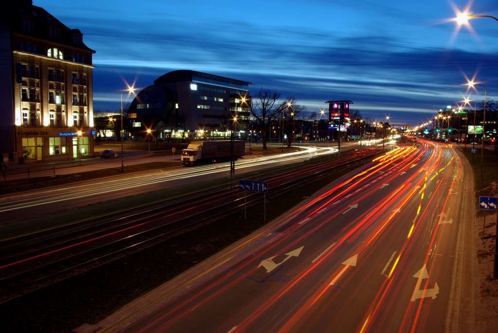 Legnicka street by night by Grzegorz Firlit