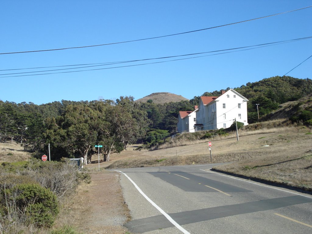 Former American military buildings, Rodeo Lagoon. by Miles Hookey