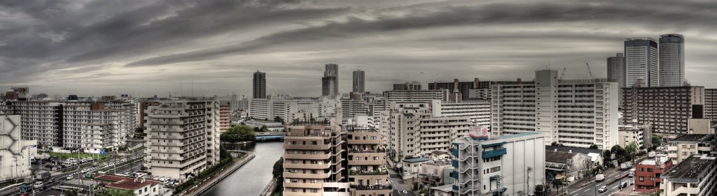 View south over Edagawa and Toyosu from Edagawa 1-chome (436) by tokyoform