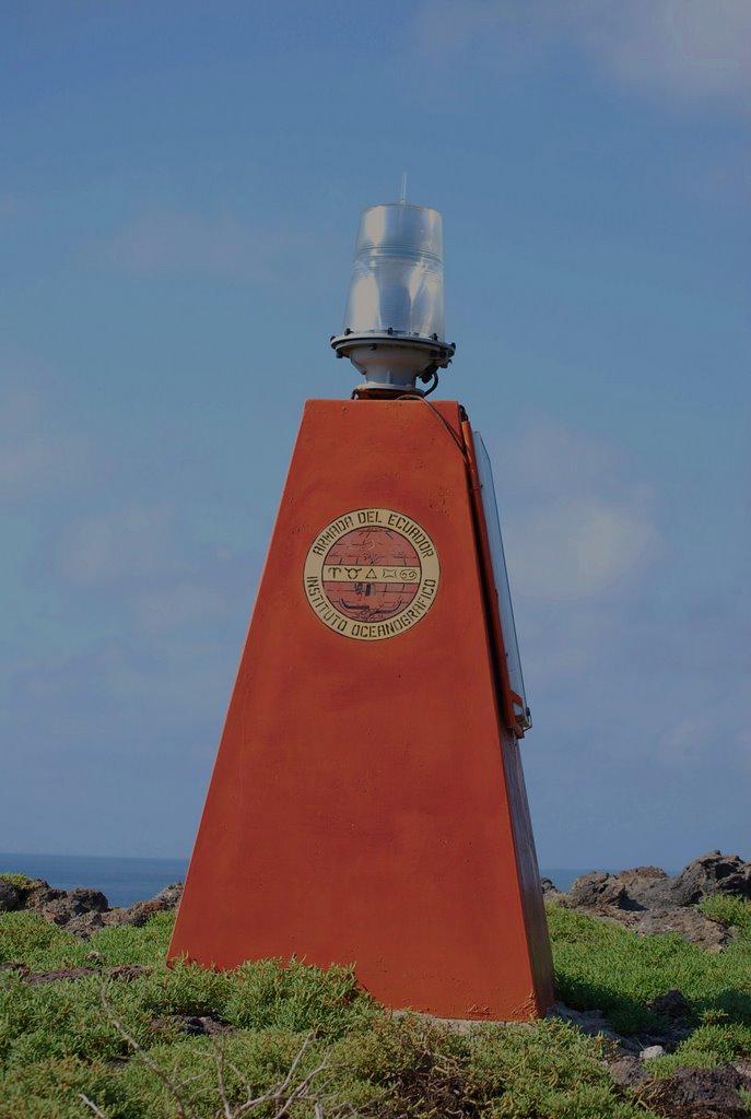 Navigation light, Islas Plaza by Jim Nieland