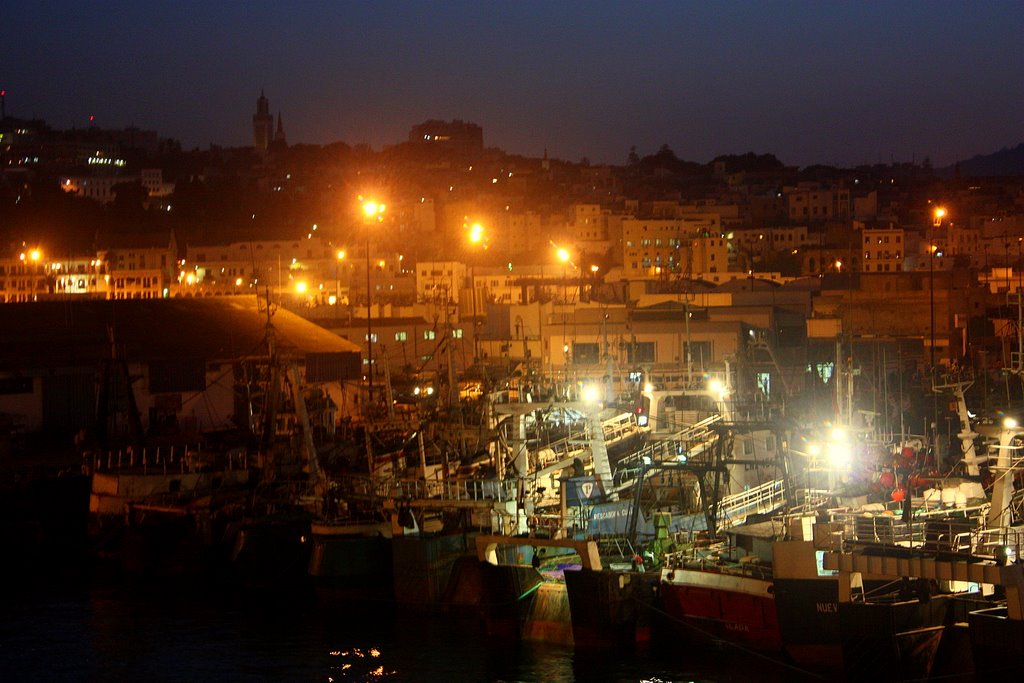 Tangier's boats by Lena Djaïz