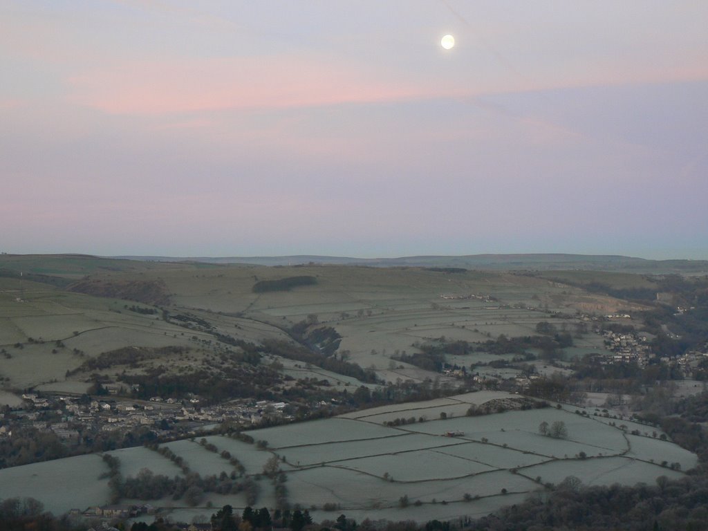 Moon Over Baslow by Paul Mosley