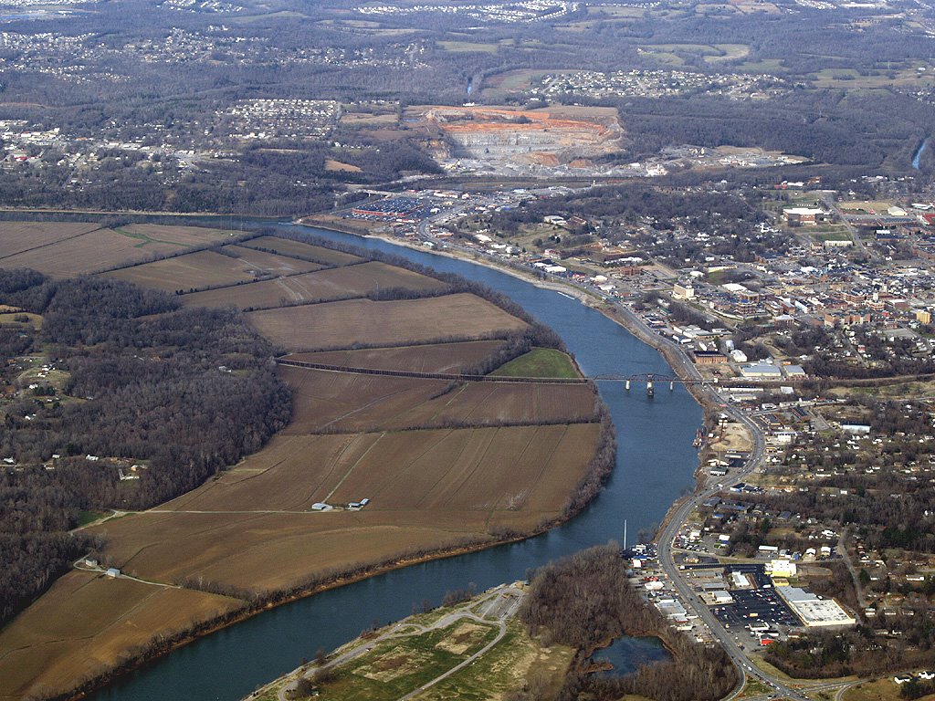 Clarksville, Tennessee - Aerial View From The South by Johnnie Welborn Jr.