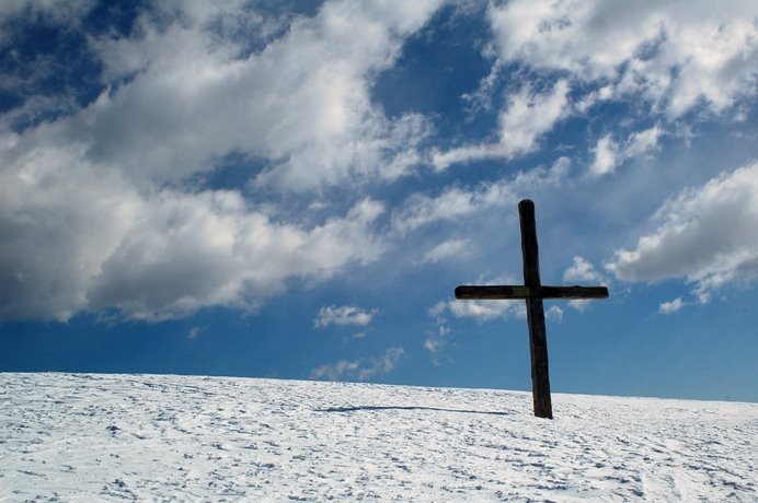 Croce del Colsanto in inverno by Giorgio Peripoli